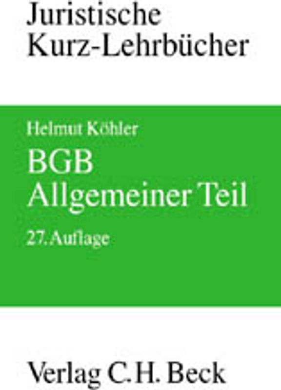 BGB Allgemeiner Teil