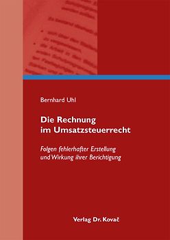Die Rechnung im Umsatzsteuerrecht