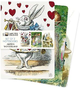 Alice in Wonderland Set of 3 Standard Notebooks