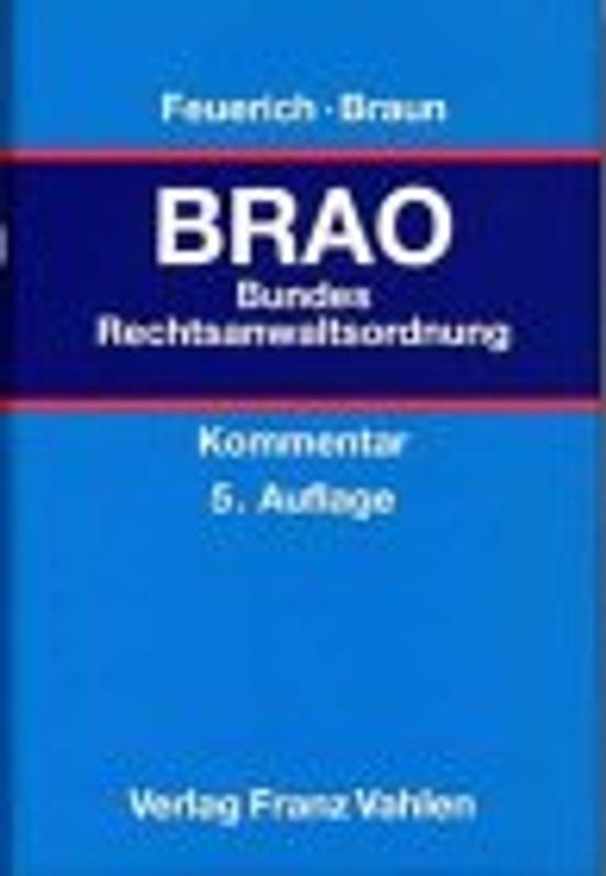 Bundesrechtsanwaltsordnung