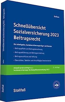 Schnellübersicht Sozialversicherung 2023 Beitragsrecht