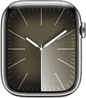 Apple Watch Series 9 45 mm Edelstahlgehäuse silber [Wi-Fi + Cellular]