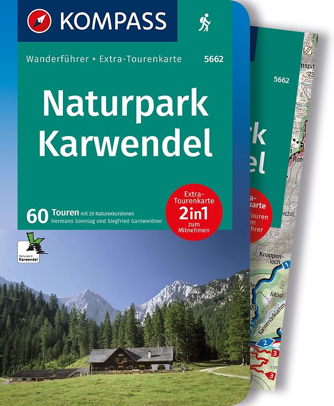 KOMPASS Wanderführer Naturpark Karwendel, 60 Touren mit Extra-Tourenkarte