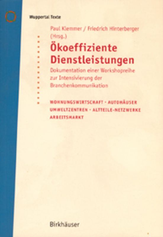 Ökoeffiziente Dienstleistungen