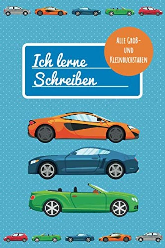 Ich lerne Schreiben: Alle Groß- und Kleinbuchstaben des Alphabets (mit Umlauten) | inklusive Erklärungen der Bewegungsabläufe | viele Übungslinien zum ... Kontrastlinierung für Schreib-Anfänger)