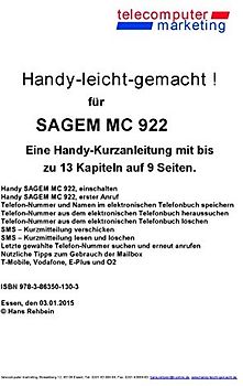 Sagem MC 922-leicht-gemacht. Handy-leicht-gemacht für Sagem MC 922