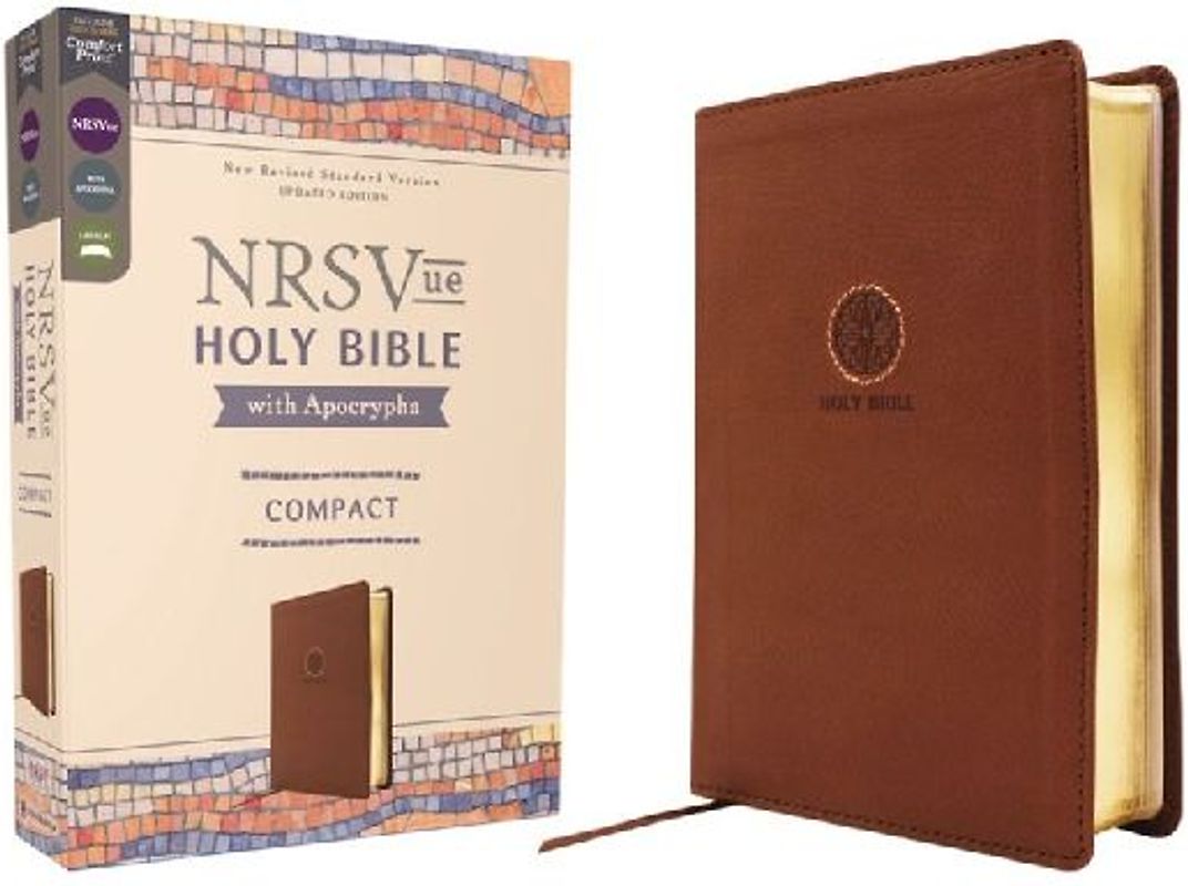 Nrsvue, Holy Bible with Apocrypha, Compact, Leathersoft, Brown, Comfort Print