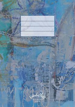 Vokabelheft A4 3 Spalten, 100 Seiten liniert, gebundenes Buch mit Soft Cover 21,0 cm x 29,7 cm, BLAU