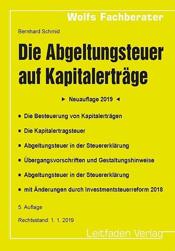 Die Abgeltungsteuer auf Kapitalerträge