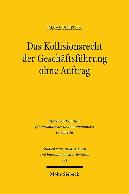 Das Kollisionsrecht der Geschäftsführung ohne Auftrag