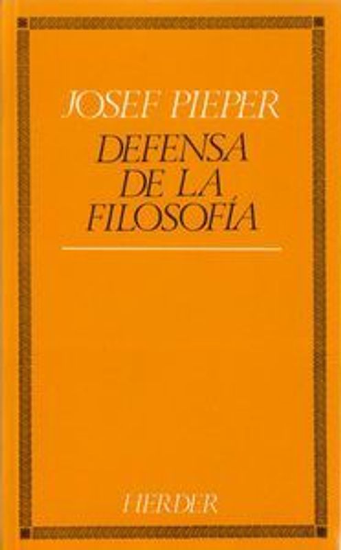 Defensa de la filosofía