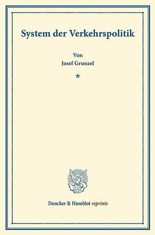 System der Verkehrspolitik.