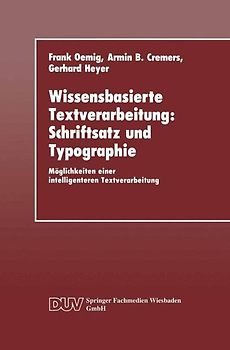 Wissensbasierte Textverarbeitung: Schriftsatz und Typographie