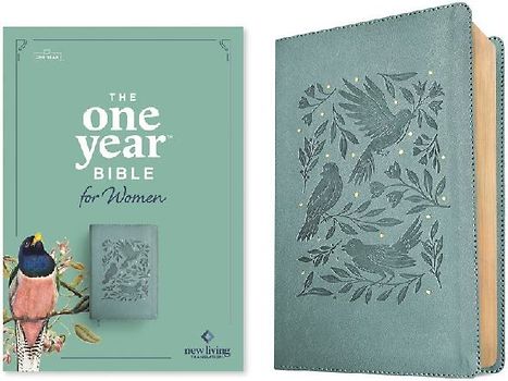 NLT the One Year Bible for Women (Leatherlike, Birdsong Teal)