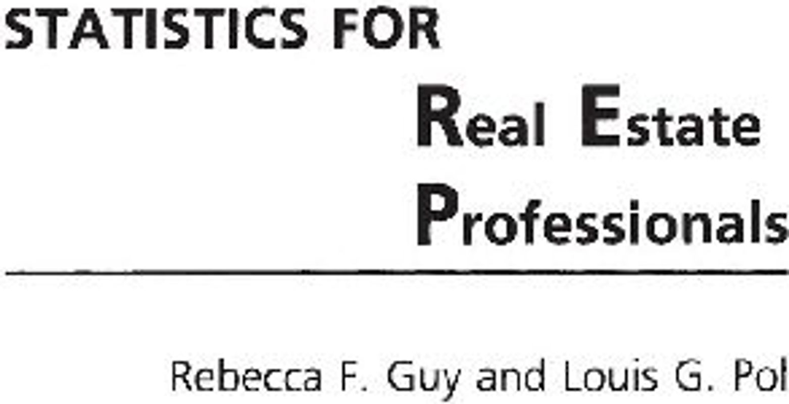 Statistics for Real Estate Professionals