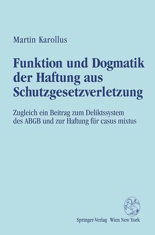 Funktion und Dogmatik der Haftung aus Schutzgesetzverletzung