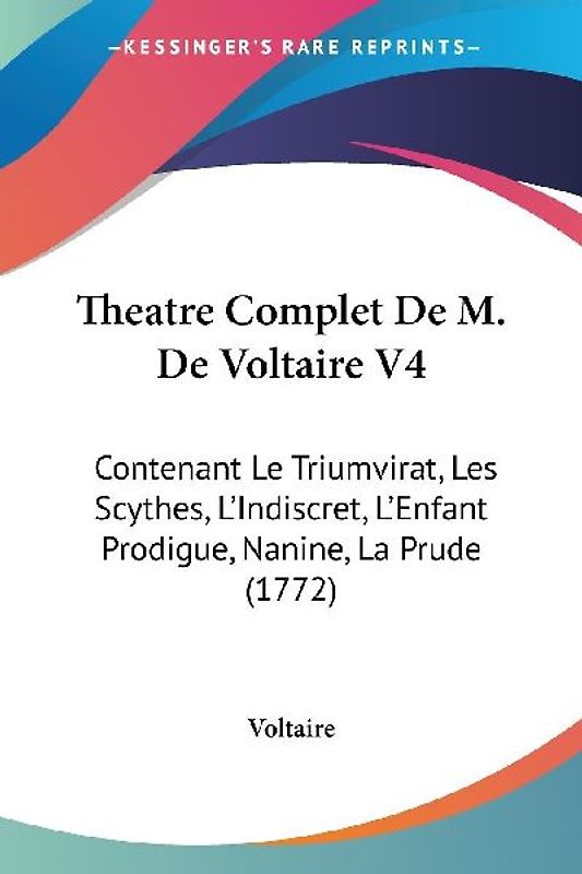 Theatre Complet De M. De Voltaire V4