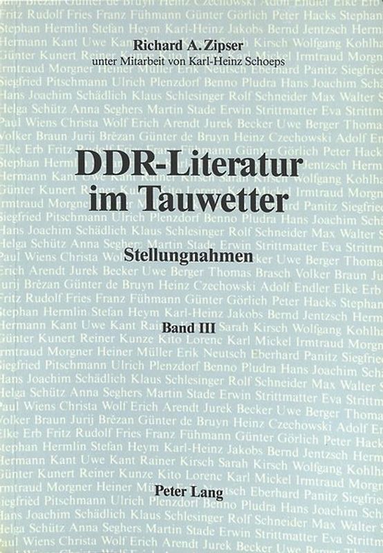 DDR-Literatur im Tauwetter