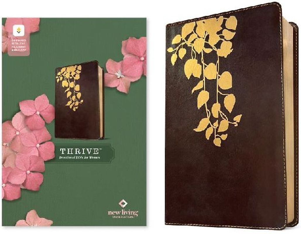 NLT Thrive Devotional Bible for Women, Filament Enabled (Leatherlike, Cascade Deep Brown)