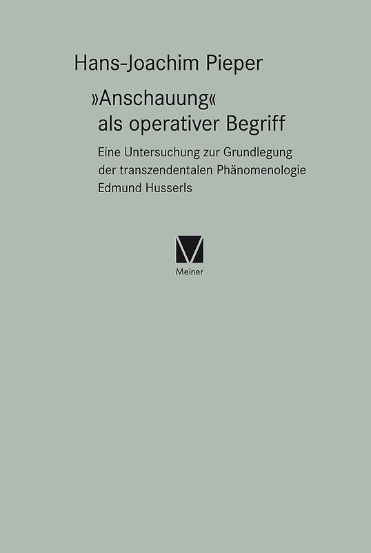 »Anschauung« als operativer Begriff