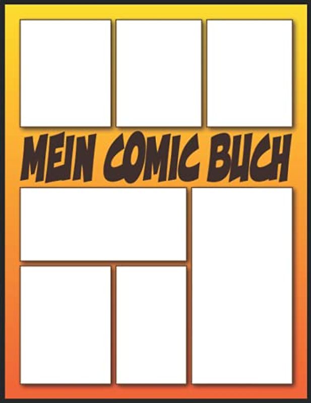 100 Vorlagen für comic zeichnen lernen kinder: Comic Selber Zeichnen Blanko Buch Geschenk für Comic Fan, Erwachsene & Kinder (A4 Comic Papier)