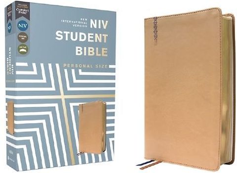 Niv, Student Bible, Personal Size, Leathersoft, Tan, Comfort Print