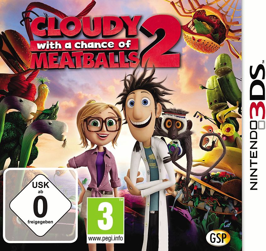 Wolkig mit Aussicht auf Fleischbällchen 2 Nintendo 3DS