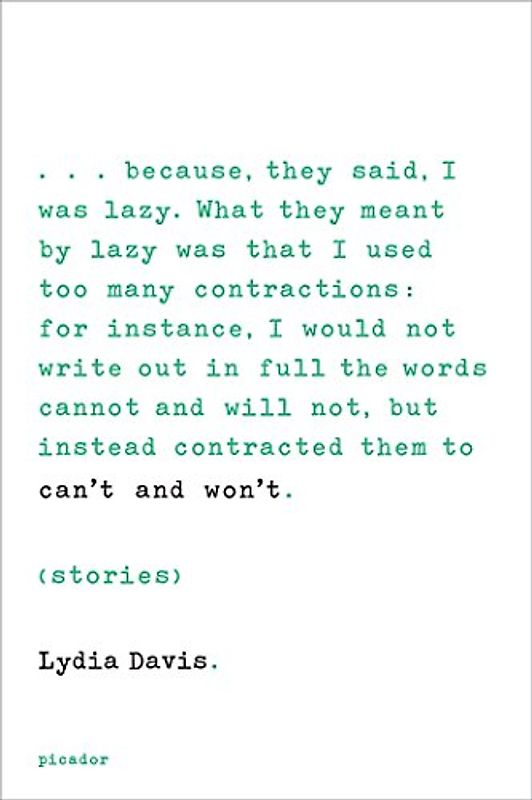 Can't and Won't: Stories - Davis, Lydia