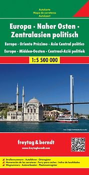 freytag & berndt Straßenkarte Europa-Naher Osten-Zentralasien politisch 1:5,5 Mio.