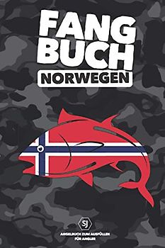 FANGBUCH Norwegen | Angelbuch zum Ausfüllen für Angler: Zum Angeln & Fischen auf Lachs, Kabeljau, Makrele, Forelle u.a. | 50 einzelne Angelausflüge ... Fanglisten, Rekorden uvm. | A5 | 120 Seiten