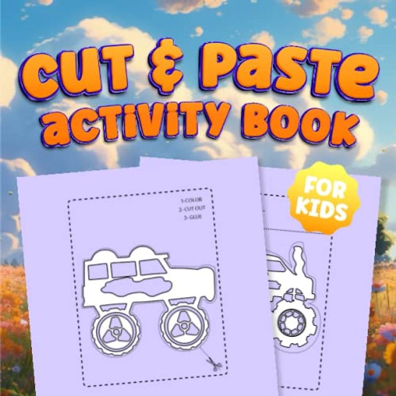 Cut and Paste Activity Book for Kids: Scissor Skills, Workbook for Preschool Kids (Ages 3-5+)