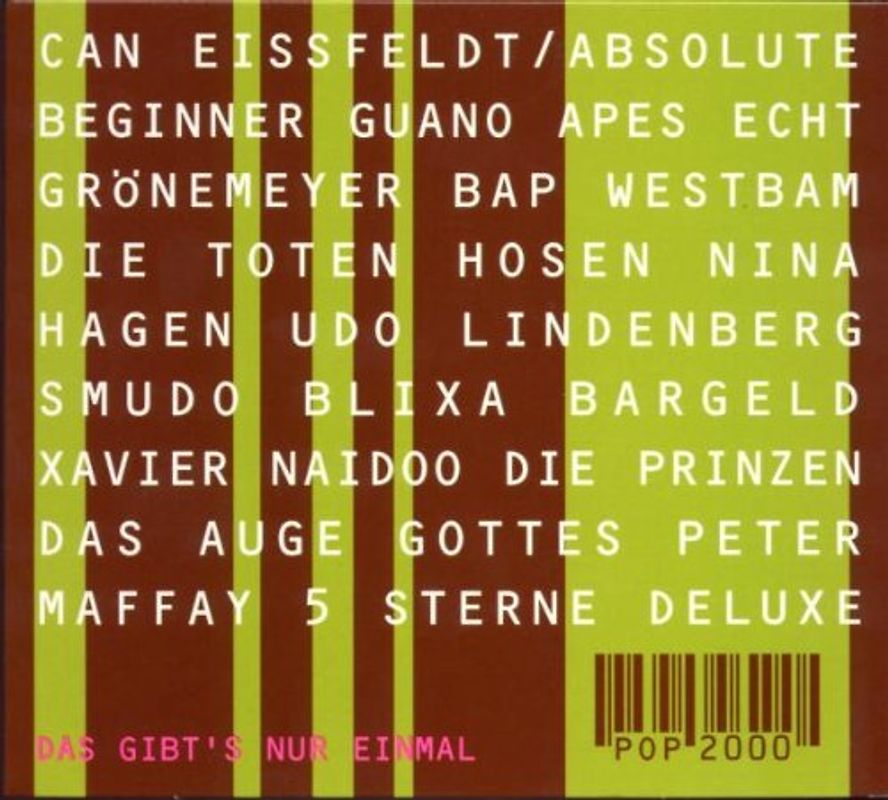 Pop 2000 - POP 2000 - Das gibt's nur einmal