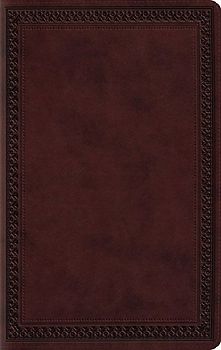 ESV Large Print Value Thinline Bible (Trutone, Mahogany, Border Design)