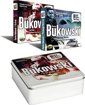 Charles Bukowski – Exklusive Geschenkbox mit 27 Short Stories. bestehend aus den mp3-Hörbüchern „Ein Profi – Stories vom verschütteten Leben” und „Pittsburgh Phil & Co. – Stories vom verschütteten Leben”