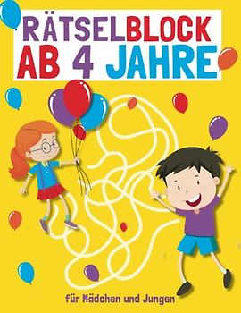 Rätselblock ab 4 jahre für Mädchen und Jungen: Spielen und lernen für kinder.