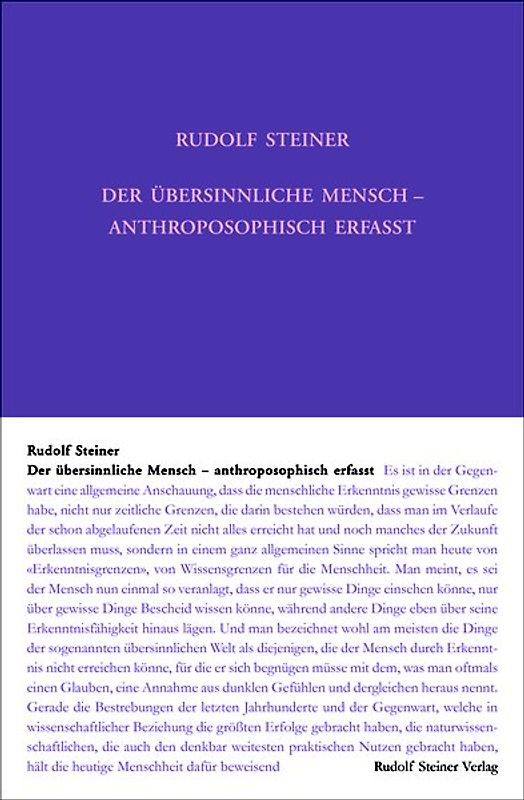 Der übersinnliche Mensch - anthroposophisch erfasst