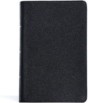 CSB Large Print Personal Size Reference Bible, Black Genuine Leather