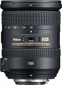 Nikon AF-S DX NIKKOR 18-200 mm F3.5-5.6 ED G VR II 72 mm Objectif (adapté à Nikon F) noir