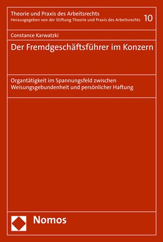 Der Fremdgeschäftsführer im Konzern