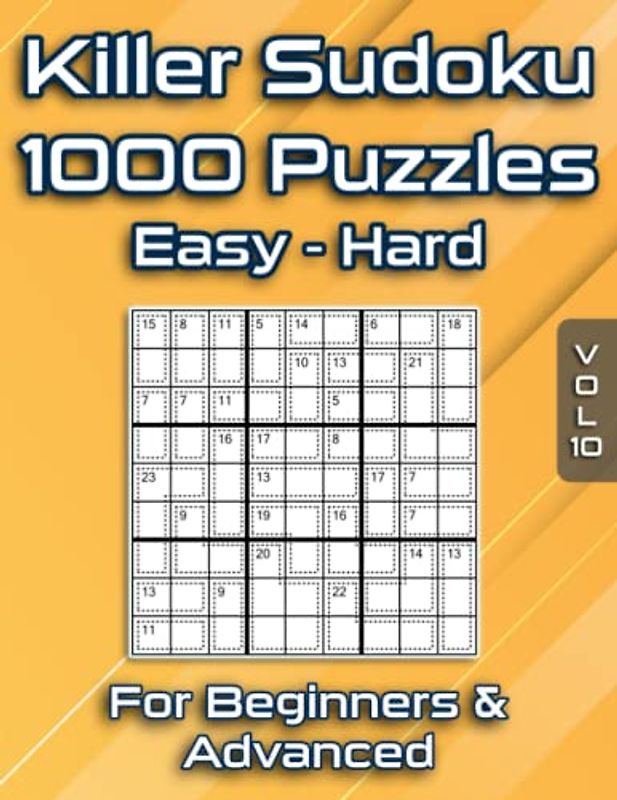 Killer Sudoku Puzzle Book for Adults: Sum Sudoku for Adults with 1000 Puzzles for Beginners & Advanced