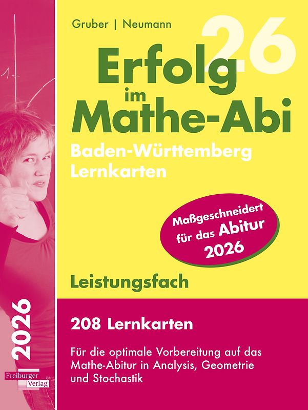 Erfolg im Mathe-Abi 2025, 208 Lernkarten Leistungsfach Allgemeinbildendes Gymnasium Baden-Württemberg