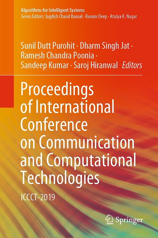 Proceedings of International Conference on Communication and Computational Technologies