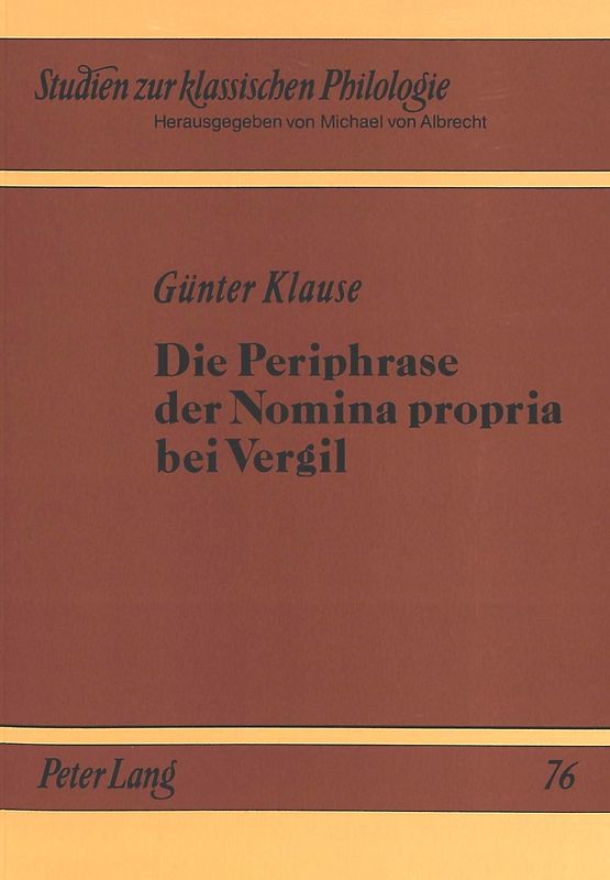 Die Periphrase der Nomina propria bei Vergil