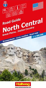 Hallwag Strassenkarte USA, North Central 1:1 Mio.