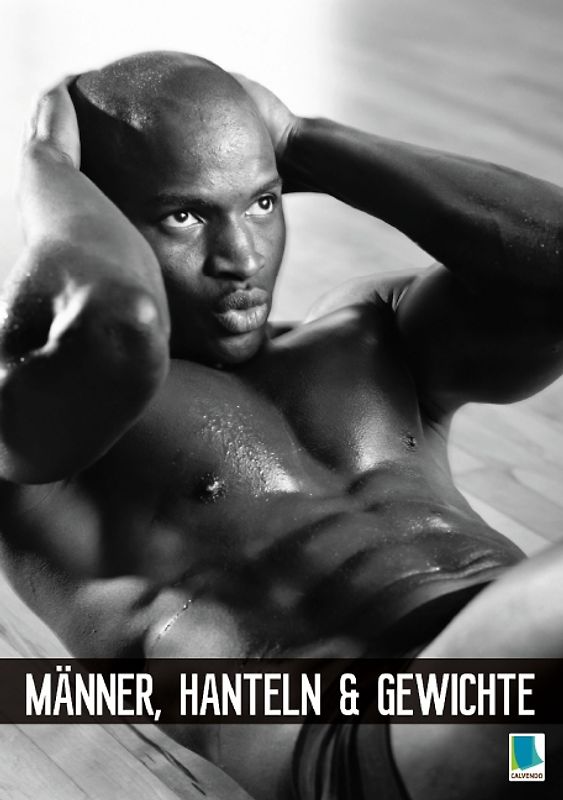 Männer, Hanteln und Gewichte (Tischaufsteller DIN A5 hoch)