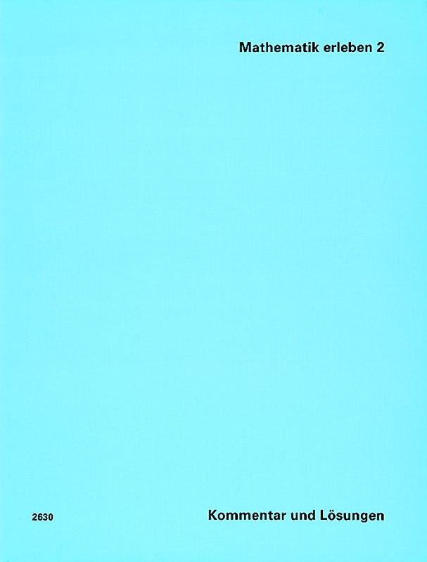 Mathematik erleben 2 / Kommentar