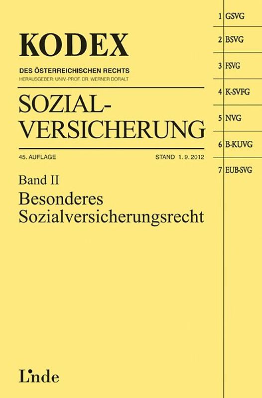 KODEX Sozialversicherung, Band II