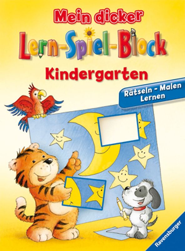 Mein dicker Lern-Spiel-Block Kindergarten. Rätseln, Malen, Lernen