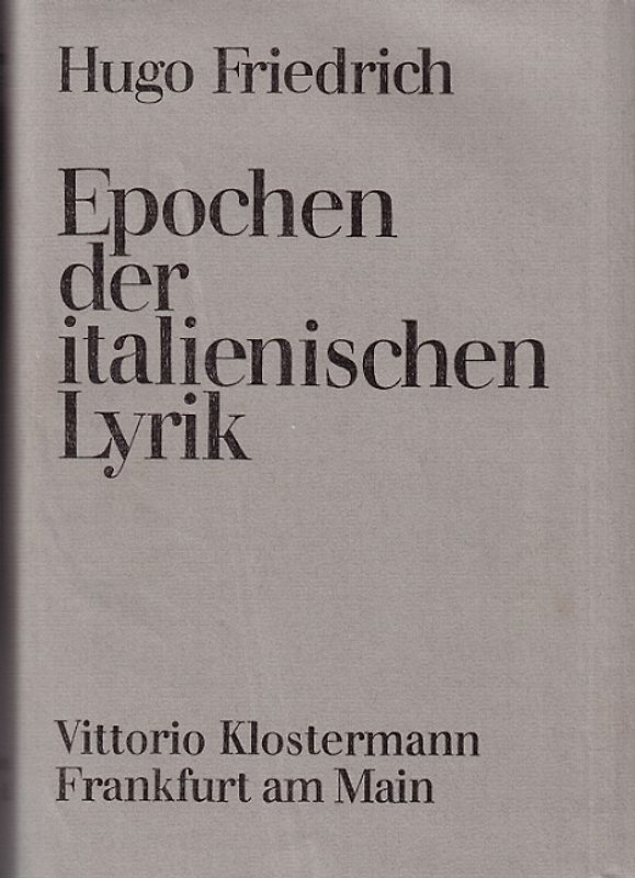 Epochen der italienischen Lyrik