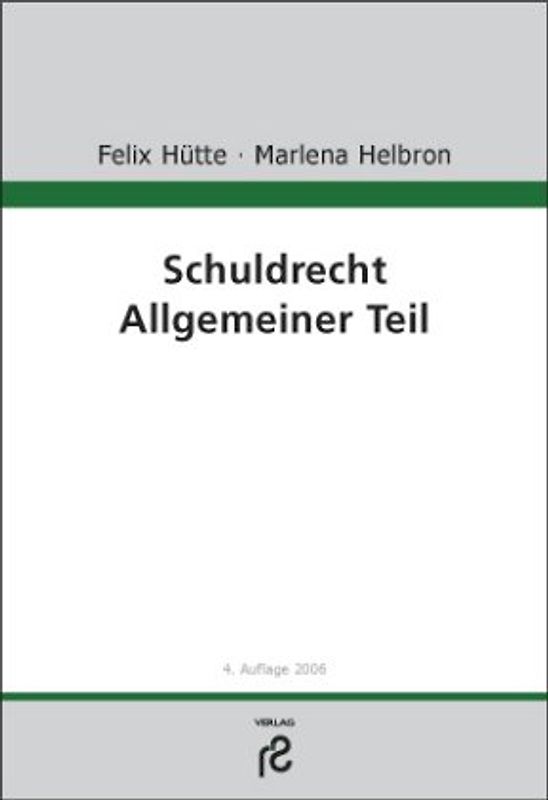 Schuldrecht. Allgemeiner Teil